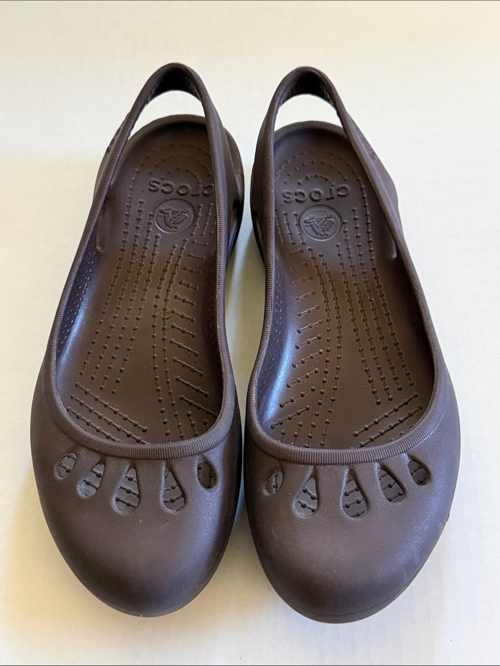 Crocs Kadee Slingback Ballet Flats Brown  - Size 8